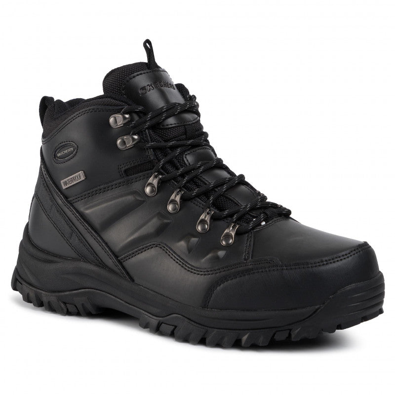 Men's Wide Fit Skechers 65529 Relaxed Fit Relment Traven Hiking Boots in Brown - Image 9