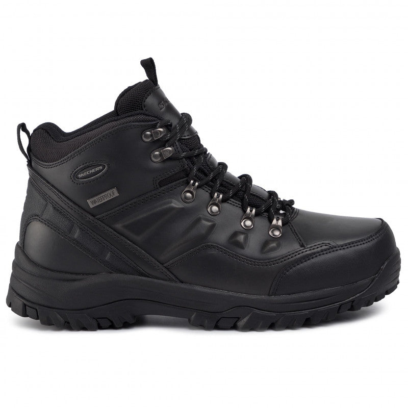 Men's Wide Fit Skechers 65529 Relaxed Fit Relment Traven Hiking Boots in Brown - Image 8