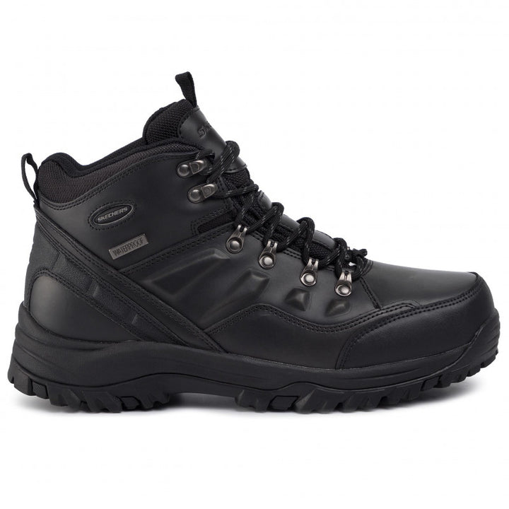 Men's Wide Fit Skechers 65529 Relaxed Fit Relment Traven Hiking Boots in Brown - Image 1