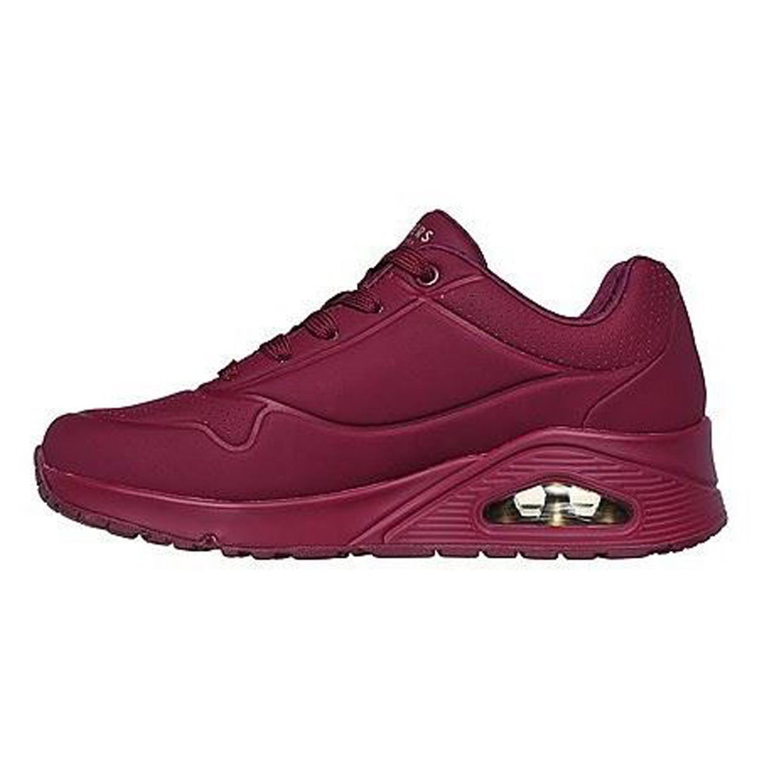 Women's Wide Fit Skechers 73690 Uno Stand On Air Sports Trainers - Plum in Plum - Image 4