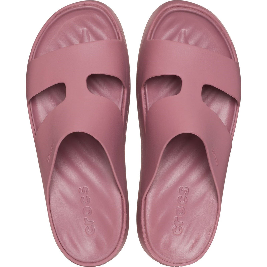 Women's Crocs 209409 Getaway Platform H-Strap Slippers in Latte - Image 11