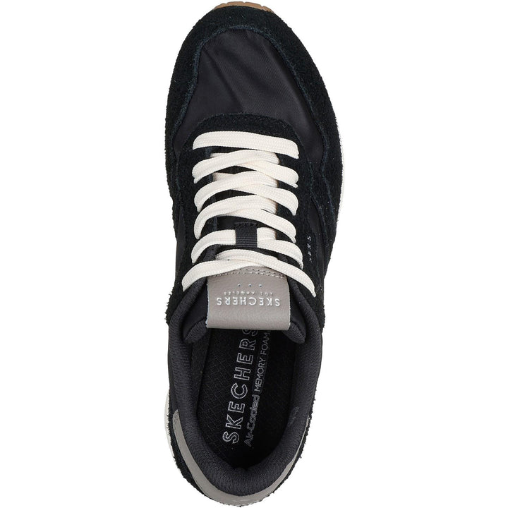 Women's Wide Fit Skechers 177857 Uno Vintage Dayz Trainers in Black - Image 1