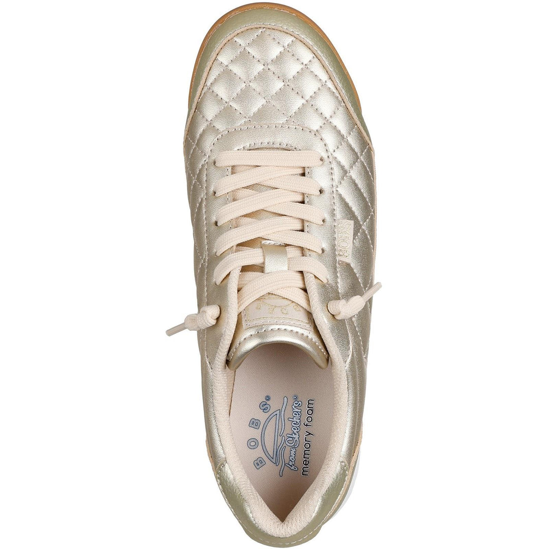 Women's Wide Fit Skechers 114596 Bobs Billie Wild Comfort Shoes in Gold - Image 5