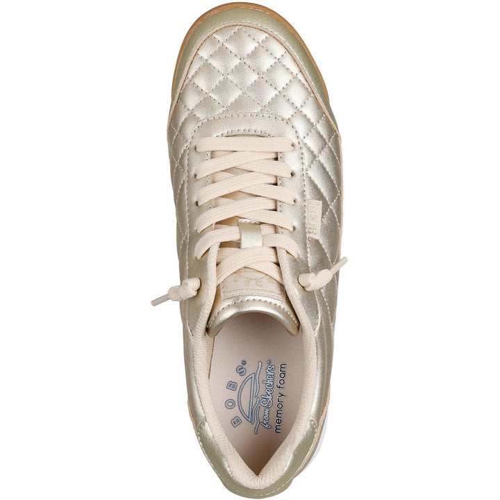 Women's Wide Fit Skechers 114596 Bobs Billie Wild Comfort Shoes in Gold - Image 1