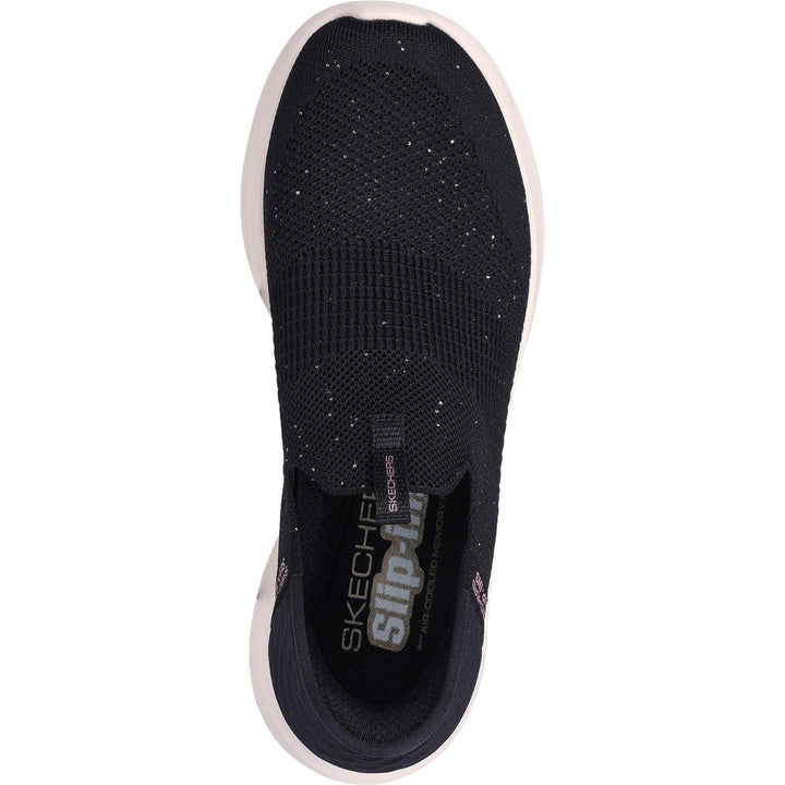Women's Wide Fit Skechers 149594 Slip-ins Ultra Flex 3.0 Trainers -  Black/Rose Gold in Black/Rose Gold - Image 1