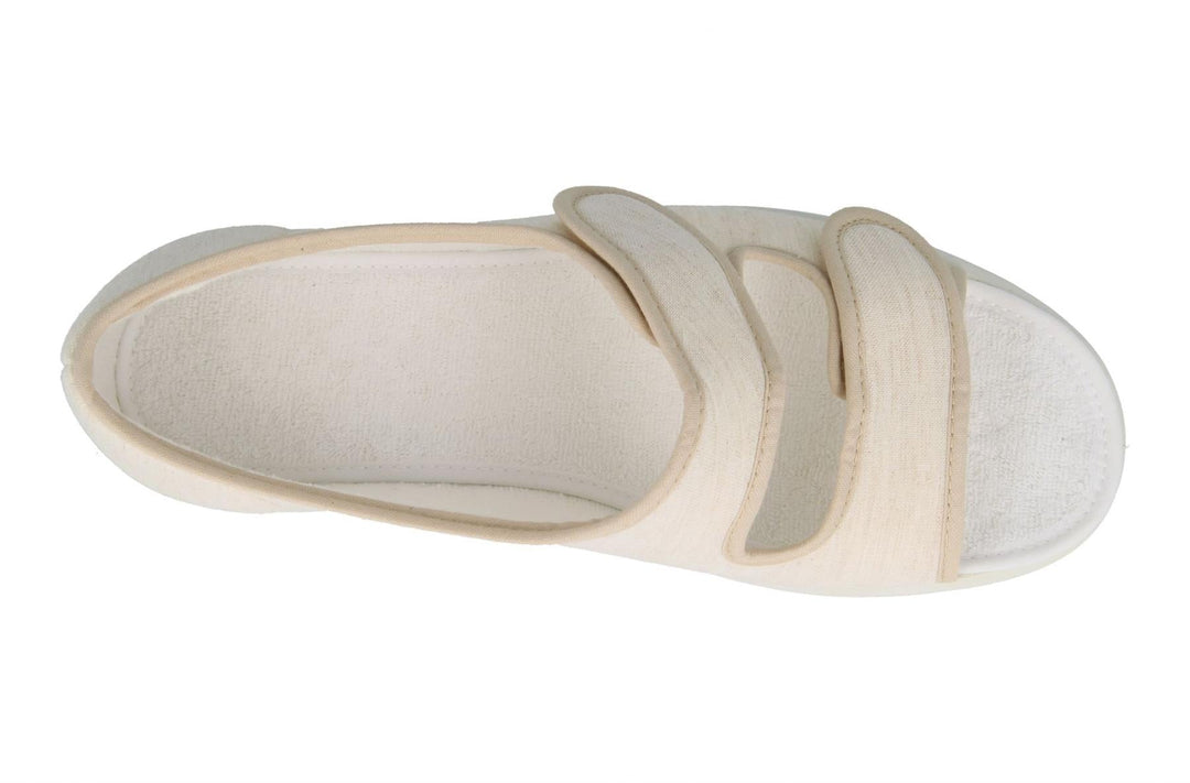 Womens Wide Fit DB Cora Canvas Shoes in Beige Canvas - Image 5