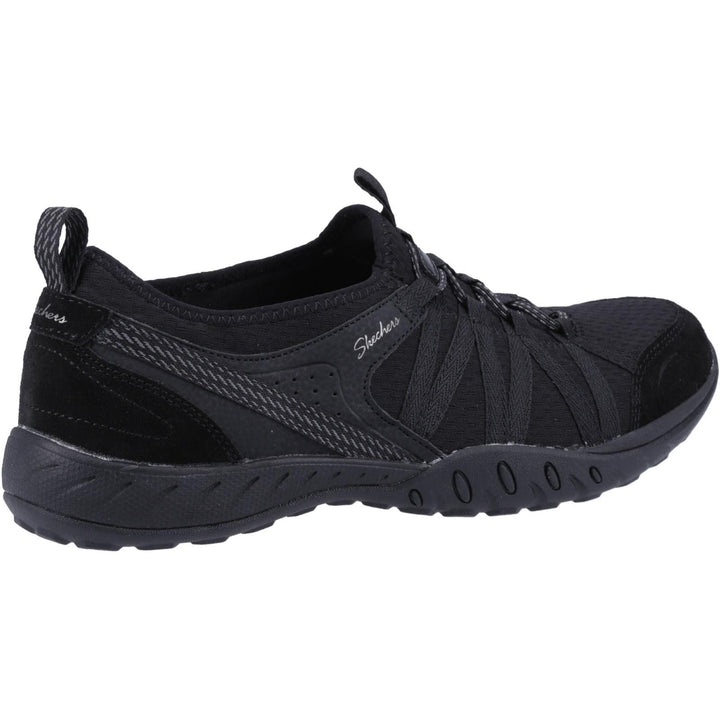 Women's Relaxed Fit Skechers 100561 Breathe Easy Rugged Shoes in Black - Image 1