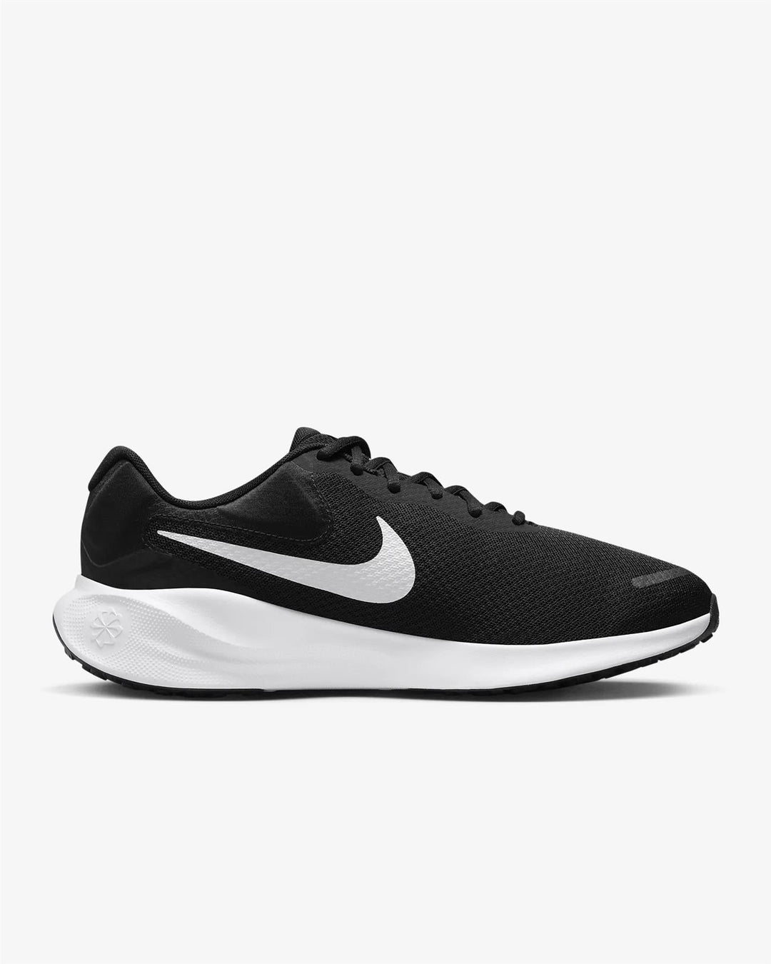 Women's Wide Fit Nike FB8501-002 Revolution 7 Running Trainers in Black/White - Image 2