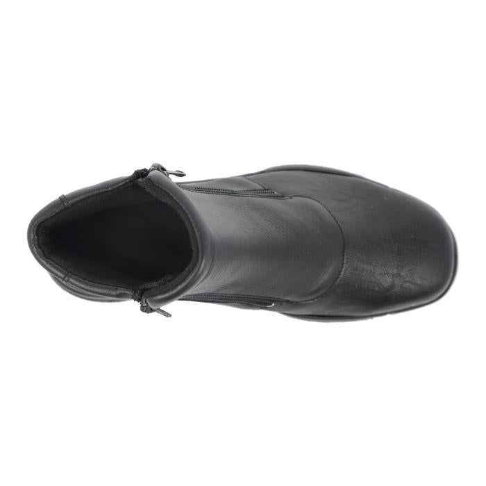 Women's Wide Fit DB Farnham Boots in Black lea / stretch pu - Image 1