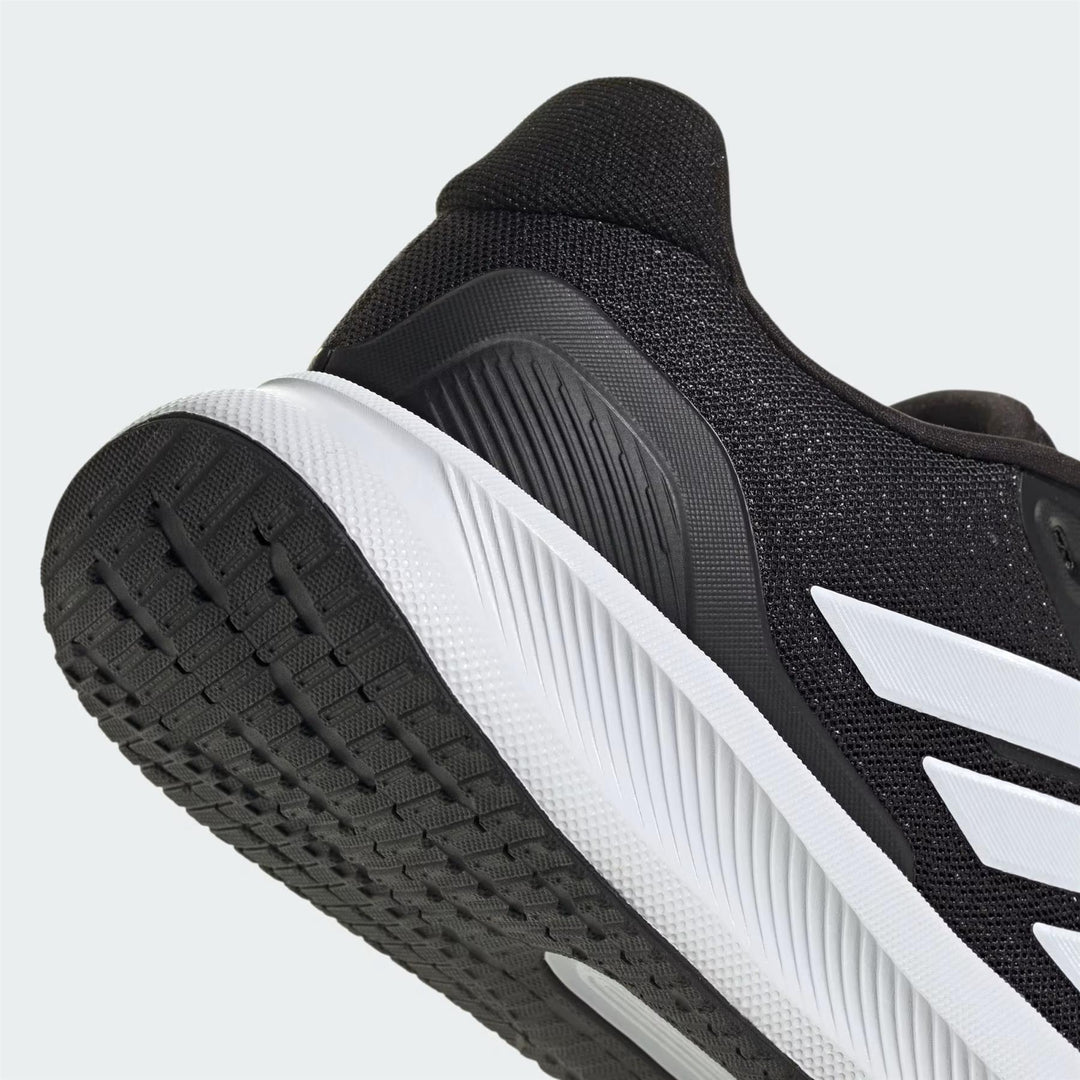 Women's Wide Fit Adidas Runfalcon 5 IE0556 Walking/Running Trainers in Black/White - Image 7
