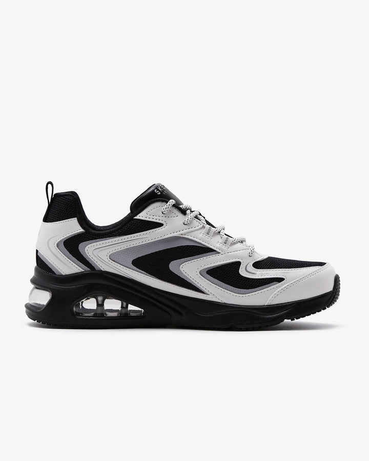 Women's Wide Fit Skechers 177424 Tres Air Uno Street Fl Air Trainers in Black/White - Image 1