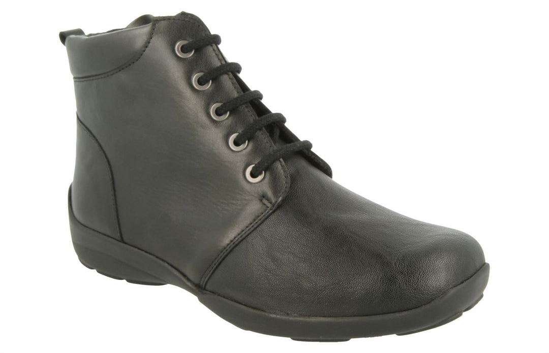 Womens Wide Fit DB Santa Boots in Burgundy - Image 3