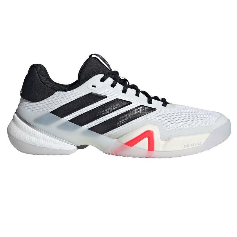 Men's Wide Fit Adidas Barricade 14 WIDE JQ7107 Tennis Trainers in Cloud White - Image 2