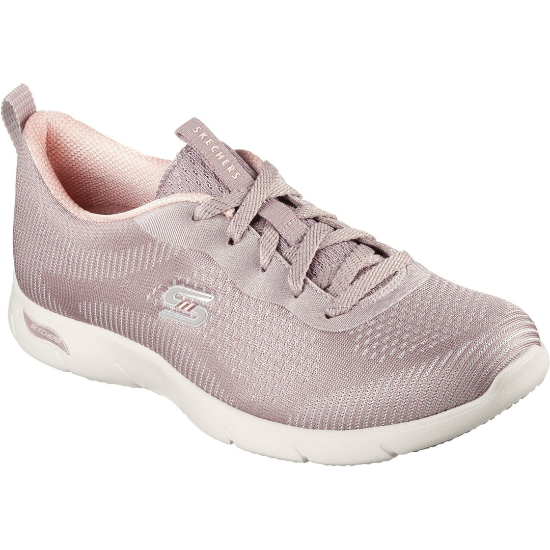 Women's Wide Fit Skechers 104390 Arch Fit Refine Classy Doll Trainers - Dark Taupe in Dark Taupe - Image 3