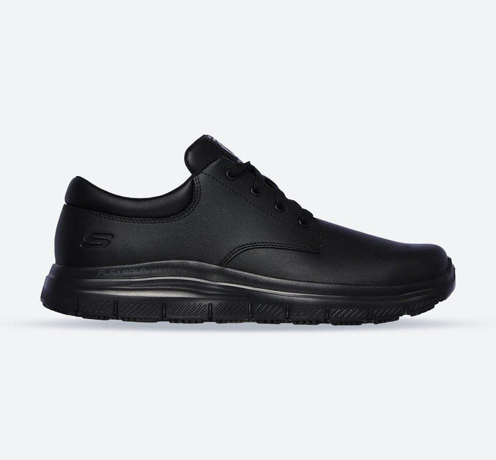 Men's Wide Fit Skechers 77513EC Flex Advantage Fourche Sr Occupational Trainers in Black - Image 1