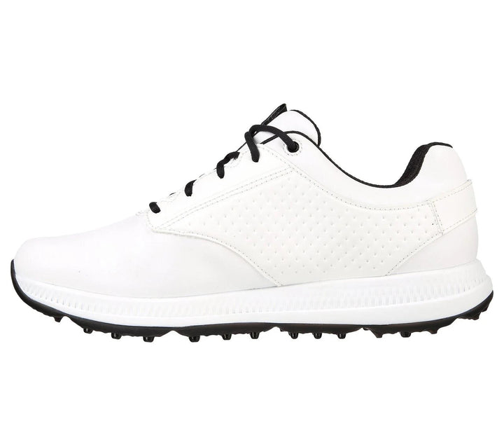 Men's Wide Fit Skechers 214043 Go Golf Elite 5 Legend Golf Waterproof Trainers in Black/White - Image 1