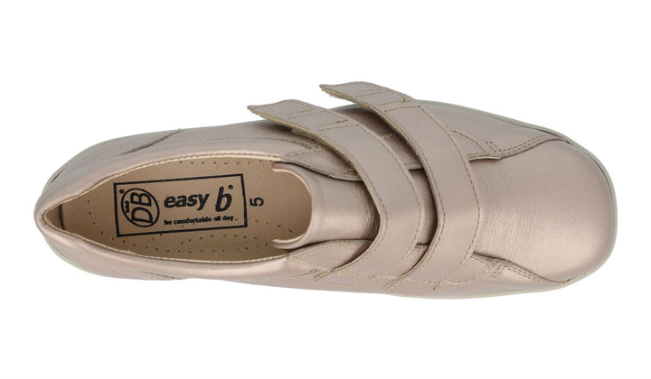Women's Wide Fit DB Bullfinch Shoes in Black Leather - Image 1