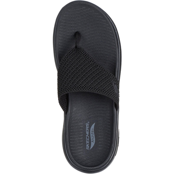 Women's Wide Fit Skechers 140861 Carrie Go Walk Arch Fit 2.0 Sandals in Black - Image 1