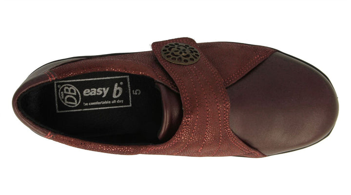 Womens Wide Fit DB Pacific Shoes in Black Leather - Image 1
