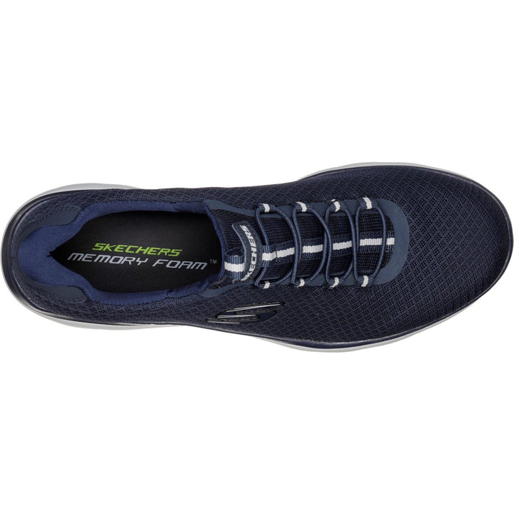 Men's Wide Fit Skechers 52811 Summits Slip On Sports Trainers in Navy - Image 1