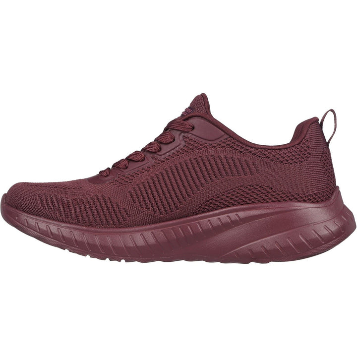 Women's Wide Fit Skechers 117209 Bob Squad Chaos Face Off Trainers -Plum in Plum - Image 1