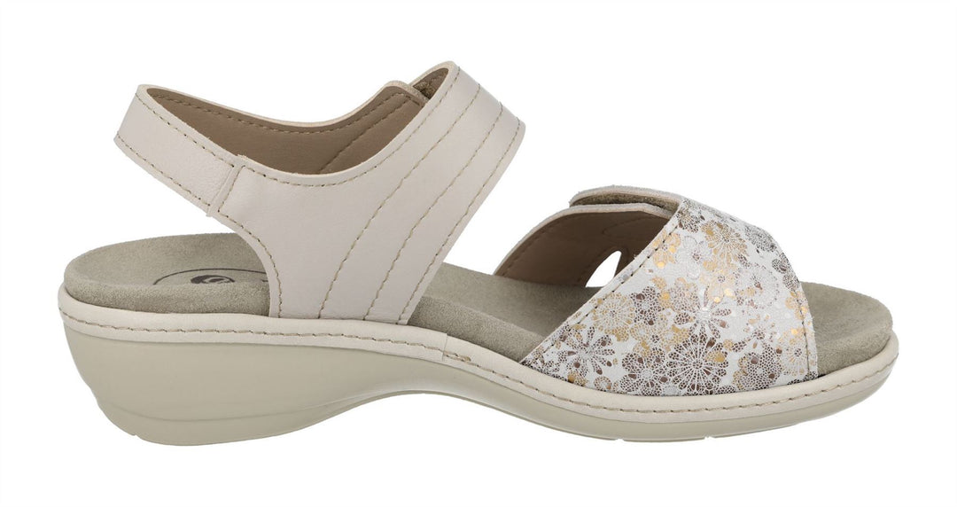 Womens Wide Fit DB Rosefinch Sandals in Blue Leather - Image 4