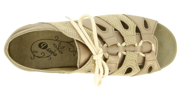Women's Wide Fit DB Ocean Sandals in Gold Lea / Nubuck - Image 1
