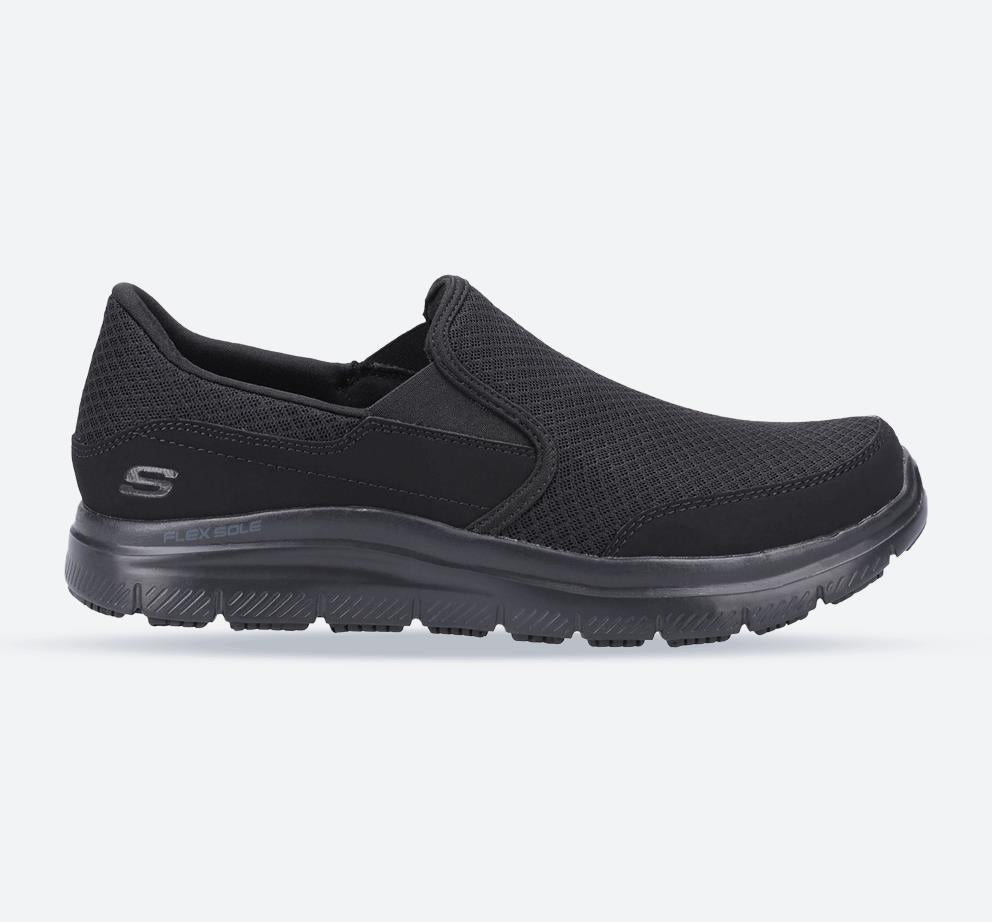 Men's Wide Fit Skechers 77048EC Flex Advantage McAllen SR Trainers in Black - Image 1