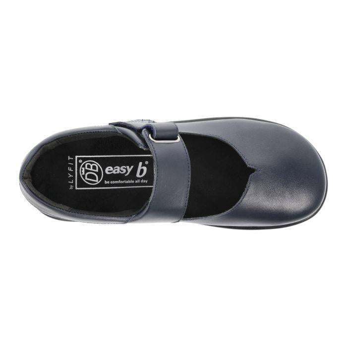 Women's Wide Fit DB Vista Shoes in Black Leather - Image 10