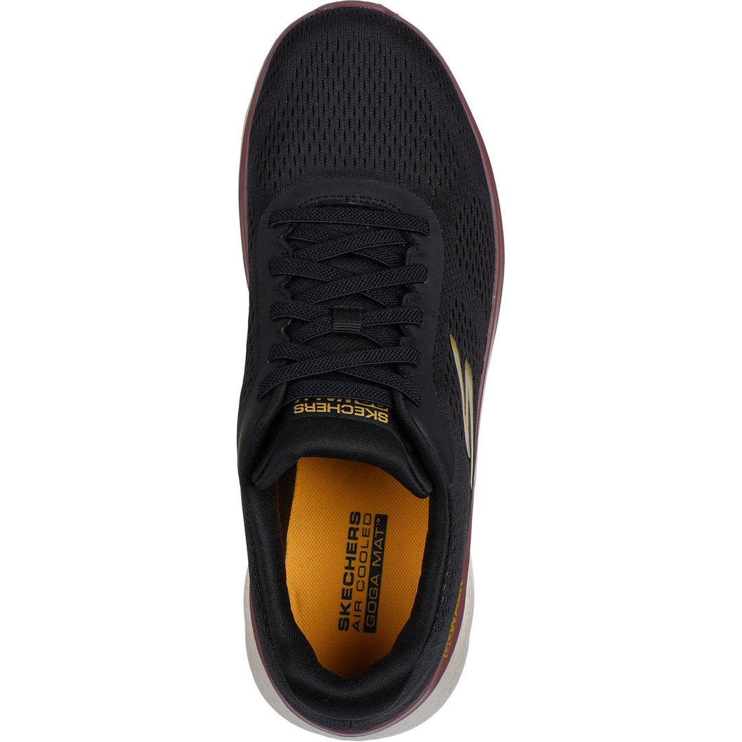 Men's Wide Fit Skechers 216479 Go Walk Flex Brennen Trainers in Black/Multi - Image 5