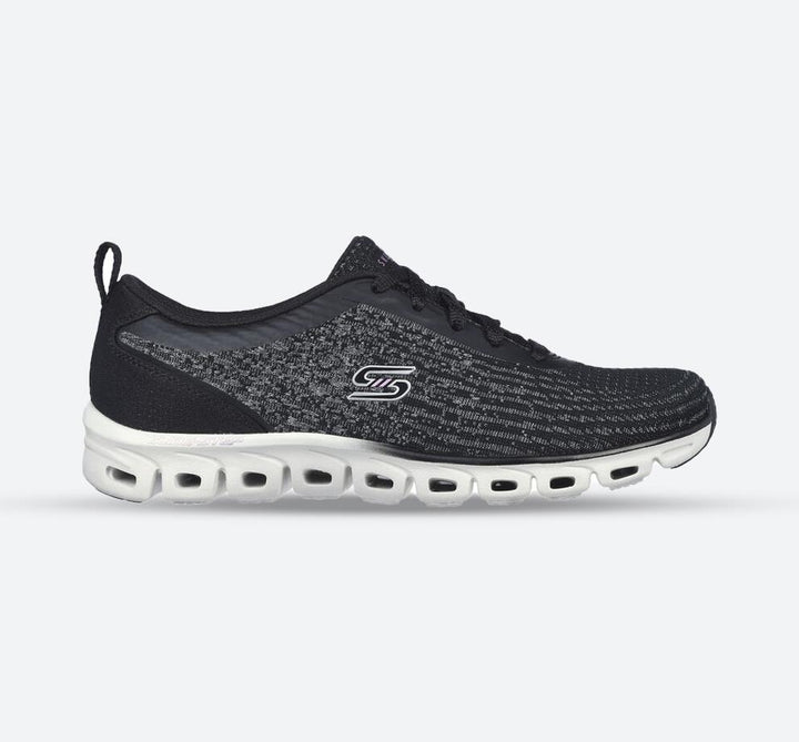 Women's Wide Fit Skechers 104325 Glide Step Sport - Head Start Trainers in Slate - Image 1