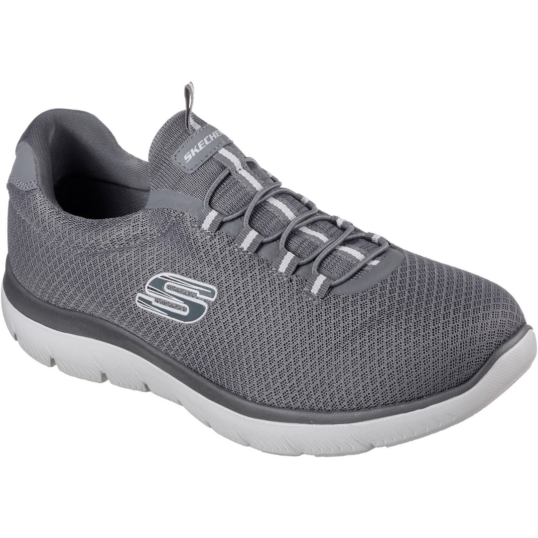 Men's Wide Fit Skechers 52811 Summits Slip On Sports Trainers - Charcoal in Charcoal - Image 3