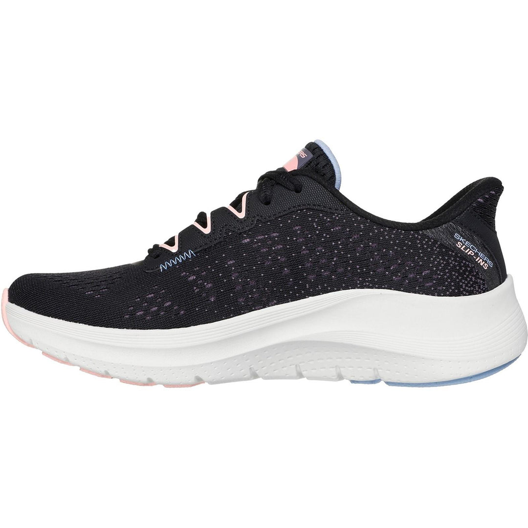 Women's Wide Fit Skechers 150333 Slip-ins Arch Fit 2.0 Fresh Space Trainers in Black/Multi - Image 4