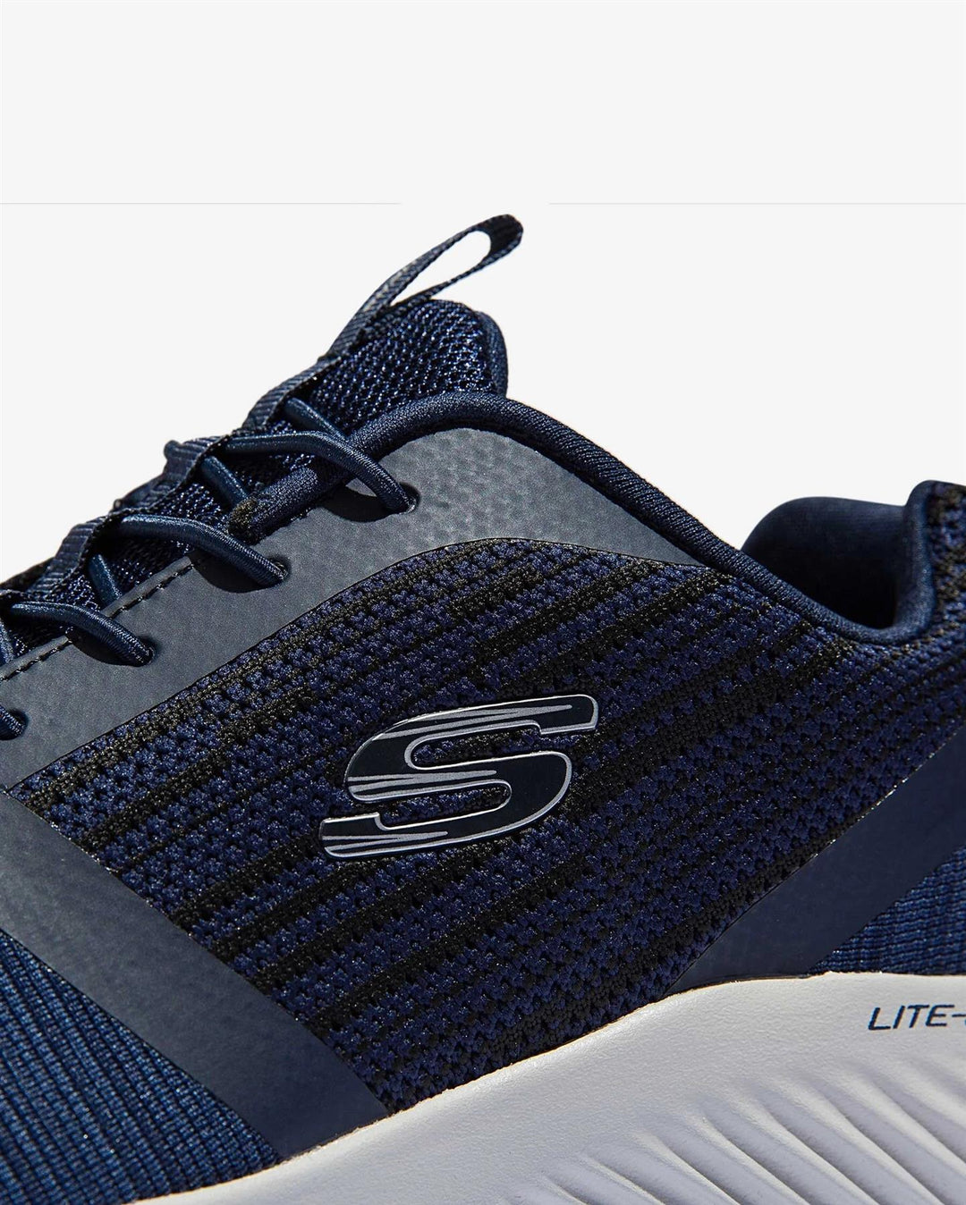 Men's Wide Fit Skechers 52504 Bounder Walking Trainers in Navy - Image 8