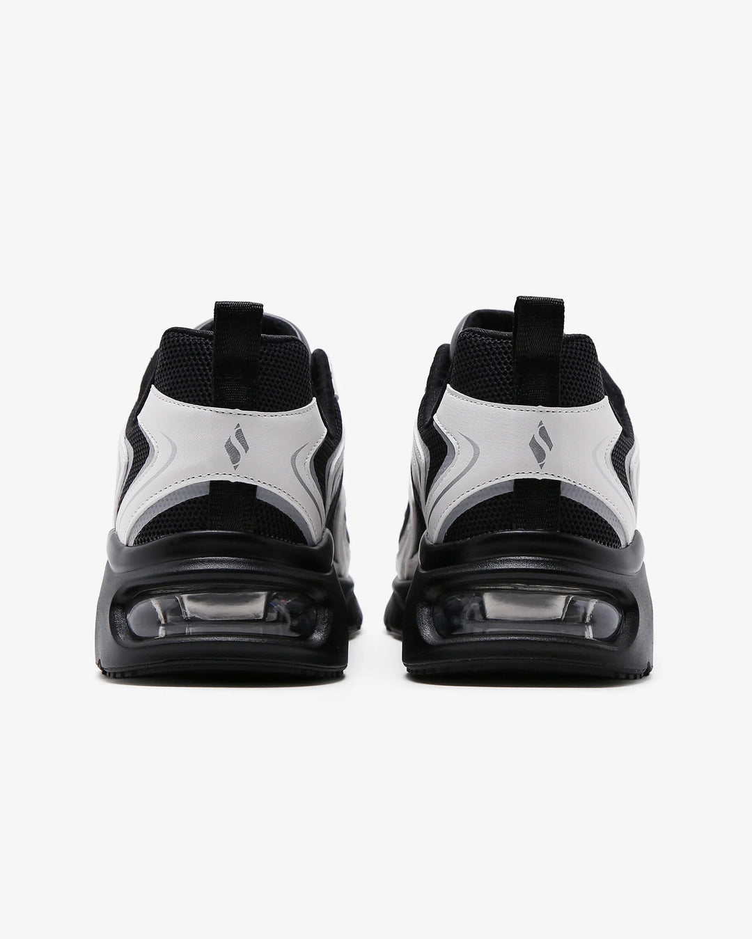 Women's Wide Fit Skechers 177424 Tres Air Uno Street Fl Air Trainers in Black/White - Image 10