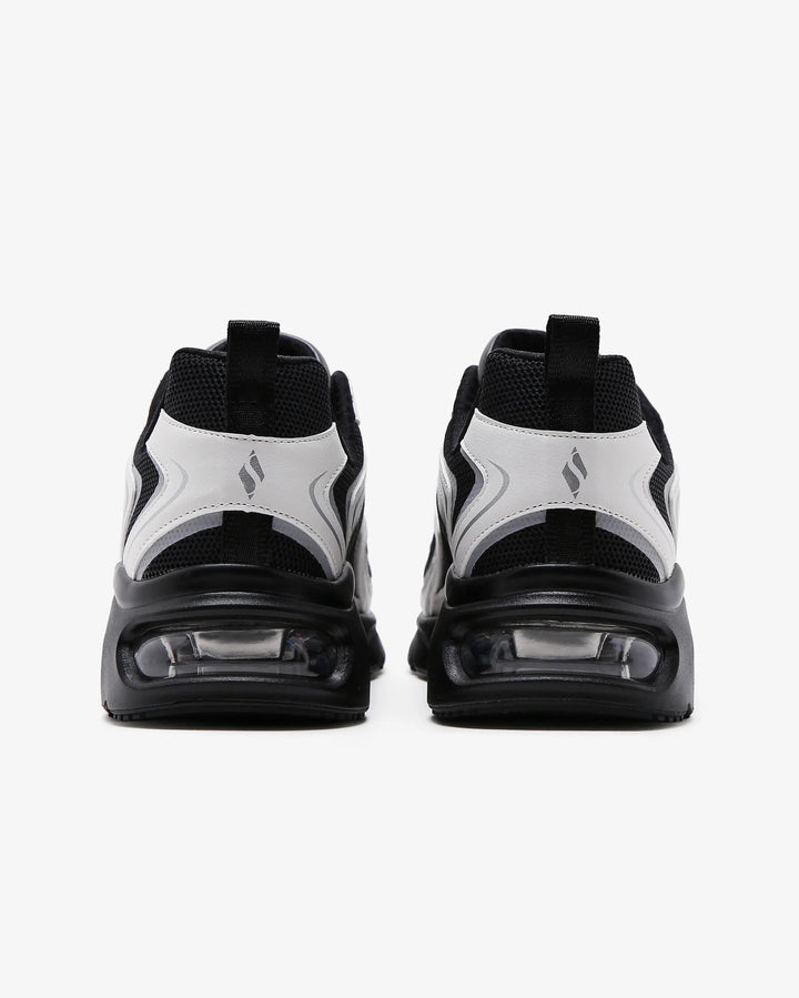 Women's Wide Fit Skechers 177424 Tres Air Uno Street Fl Air Trainers in Black/White - Image 1