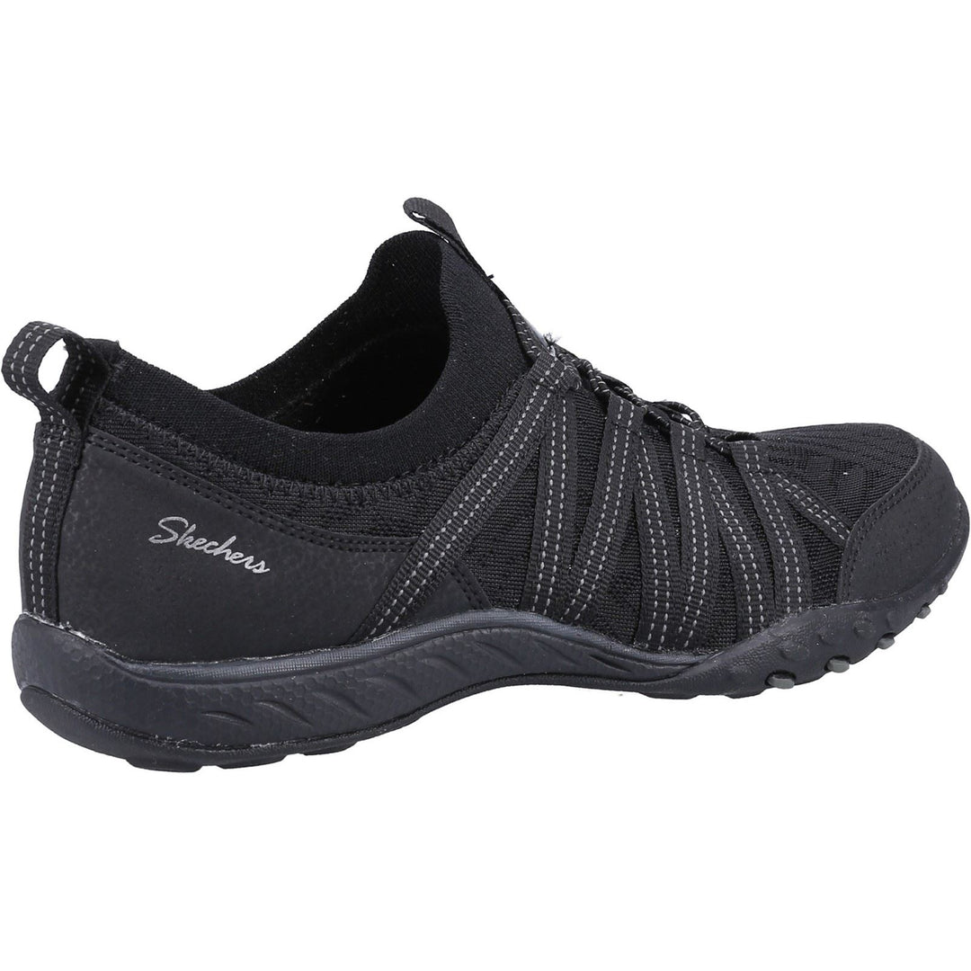 Women's Wide Fit Skechers 100244 Breathe Easy First Light Trainers in Black - Image 4