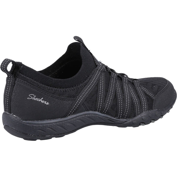 Women's Wide Fit Skechers 100244 Breathe Easy First Light Trainers in Black - Image 1