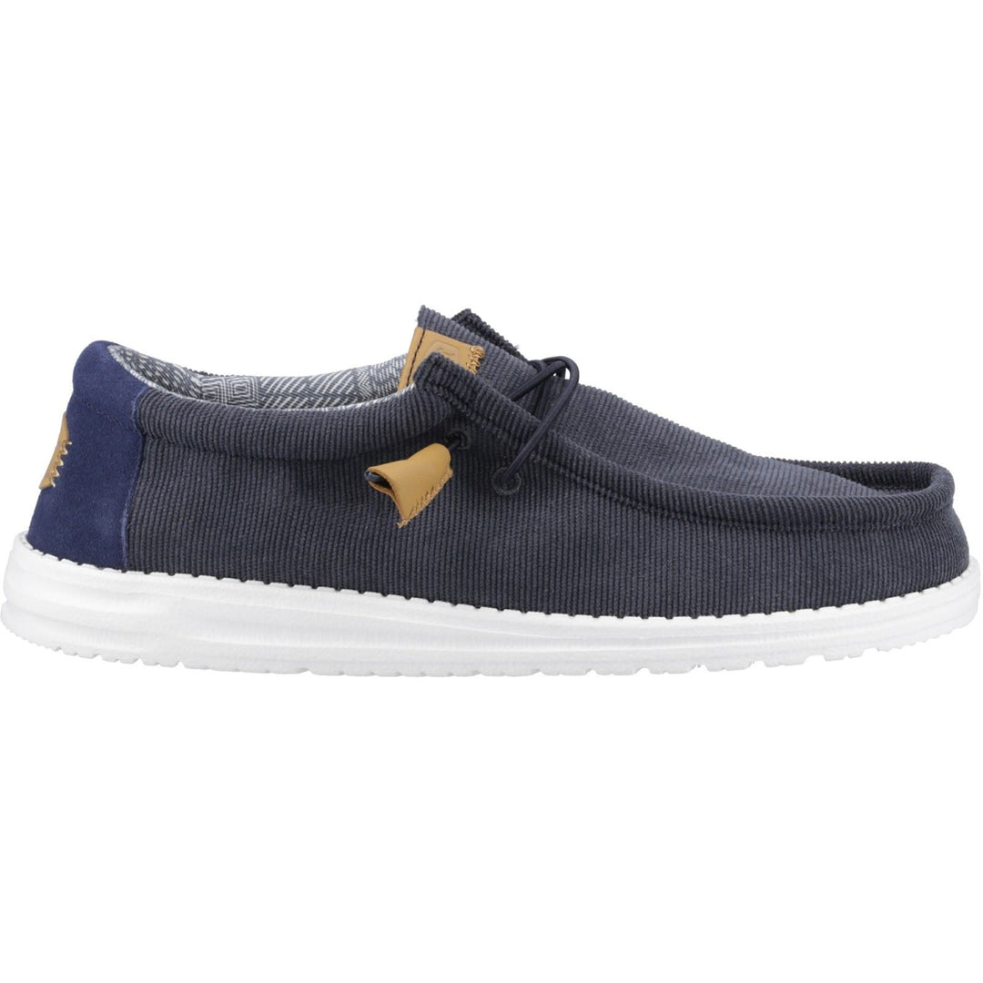 Men's Heydude 40163 Wally Corduroy Classic Slip On Shoes - Navy in Navy - Image 2