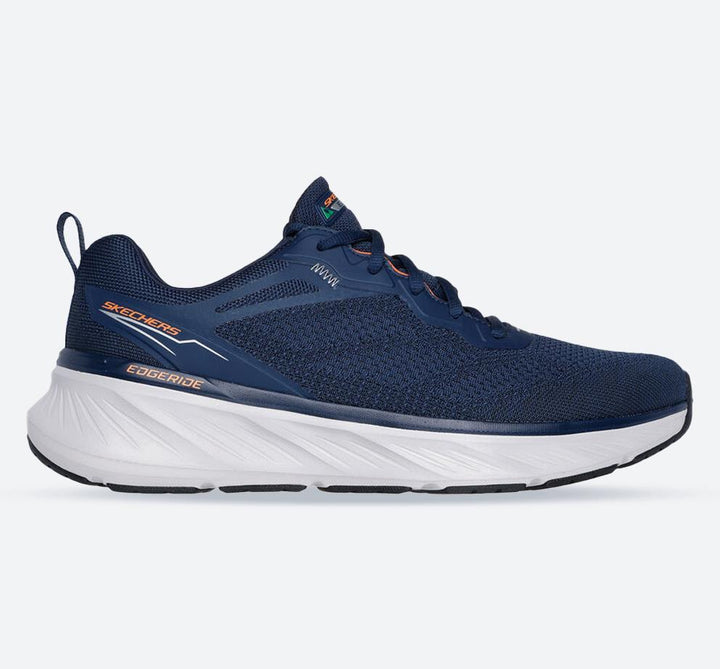 Men's Relaxed Fit Skechers 232836 Edgeride Exxo Trainers - Navy Orange in Navy Orange - Image 1