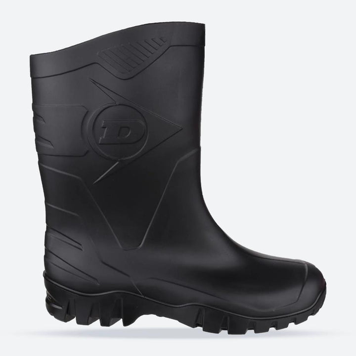 Men's Wide Fit Dunlop Dee Calf Length Wellington Boots W116A in Black - Image 1