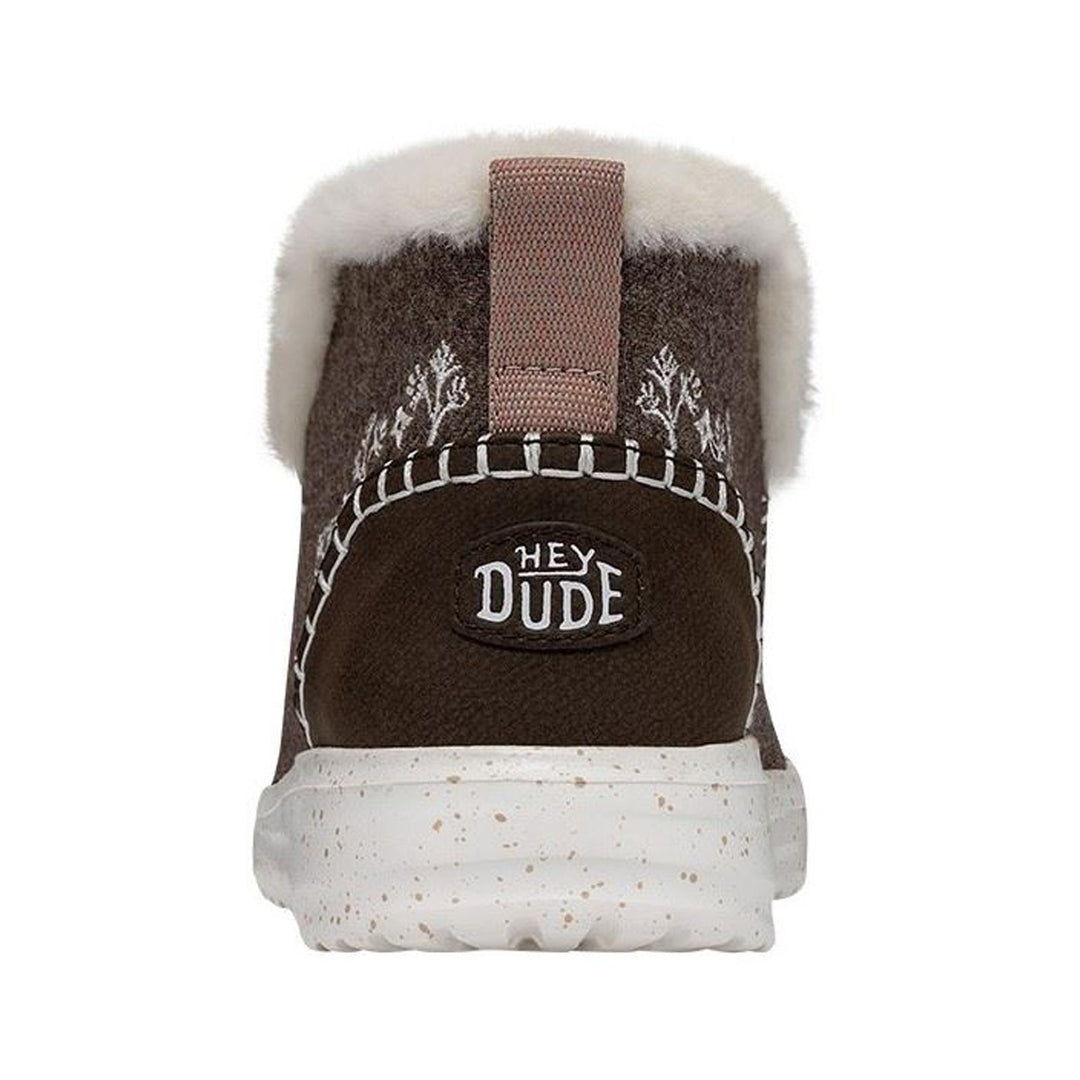 Women's Heydude 40208 Denny Wool Faux Shearling Ankle Boots - Walnut in Walnut - Image 4