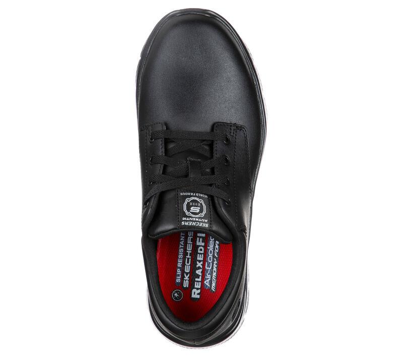 Mens Wide Fit Skechers Work Flex Advantage 77513 Work Rf fourche Sr Shoes in Black - Image 4