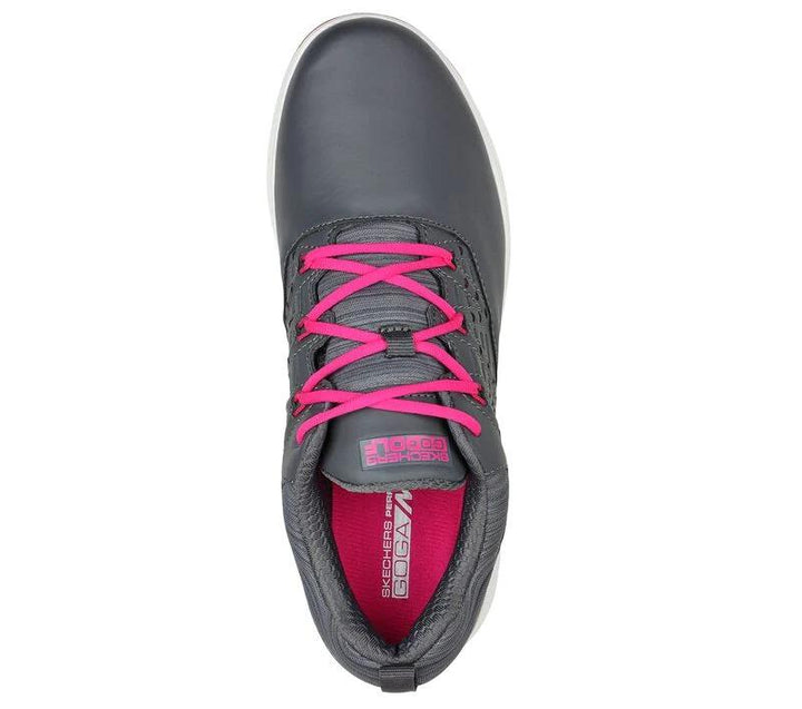 Women's Wide Fit Skechers 17001 Go Golf Pro V.2 Sports Trainers in Charcoal/Pink - Image 1