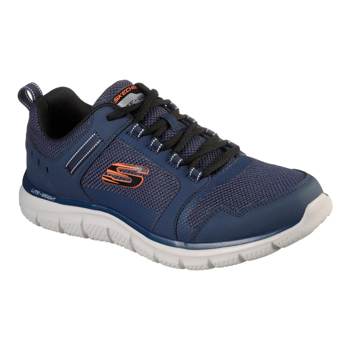 Men's Wide Fit Skechers 232001 Track Knockhill Trainers in Black - Image 1