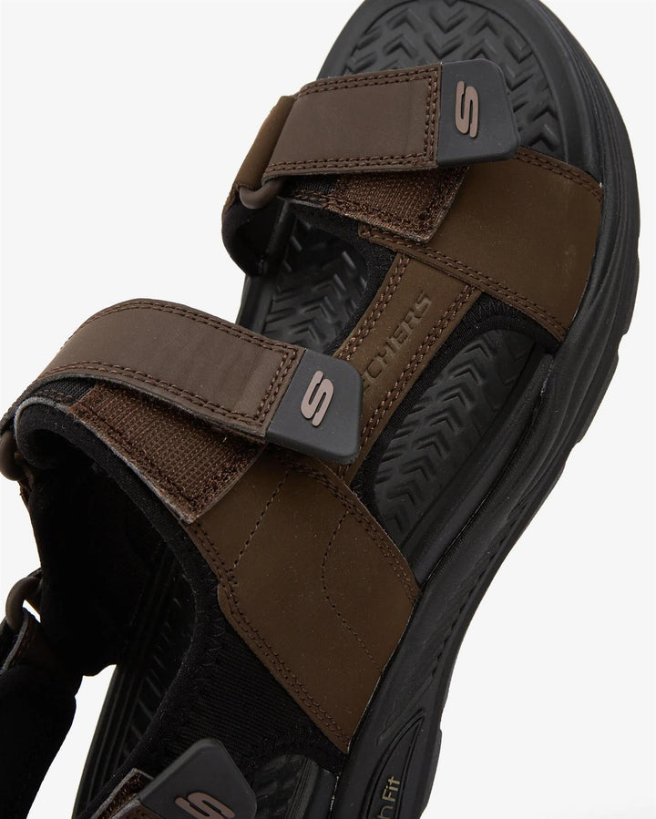 Men's Wide Fit Skechers 204349  Motley SD Kontra Sandals in Brown - Image 1