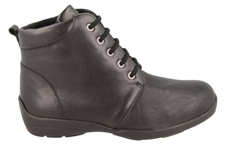 Womens Wide Fit DB Santa Boots in Burgundy - Image 1