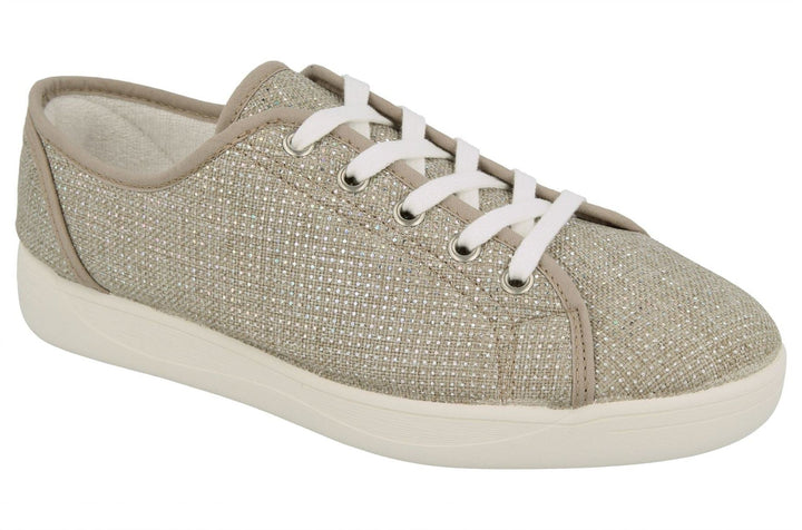 Womens Wide Fit DB Tampa Canvas Shoes in Navy - Image 1
