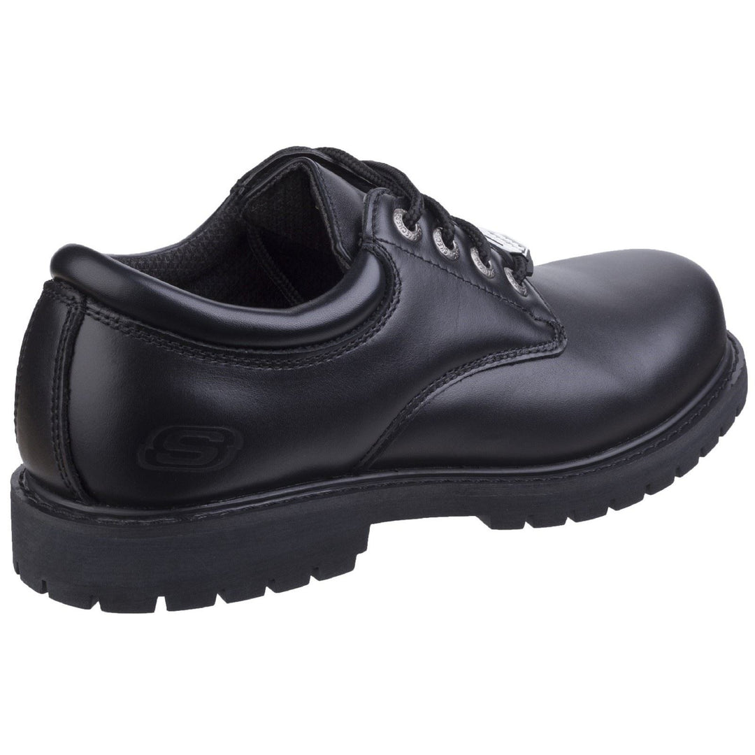 Men's Wide Fit Skechers 77041EC Cottonwood Elks SR Occupational Trainers in Black - Image 4