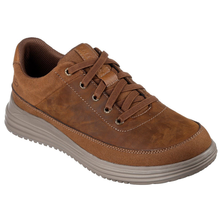 Men's Wide Fit Skechers 204875 Proven Aldeno Trainers - Dark Brown in Dark Brown - Image 1